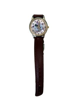 Disney Minnie Mouse Vintage Brown Leather Watch